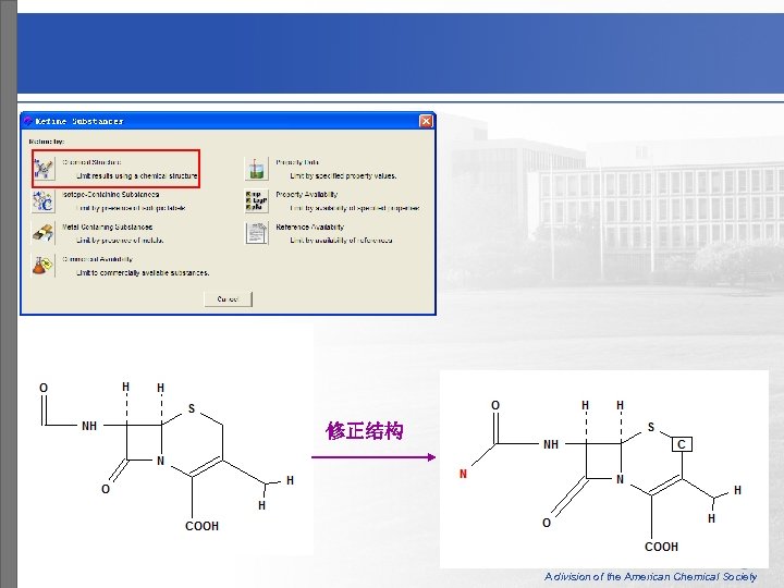 修正结构 A division of the American Chemical Society 