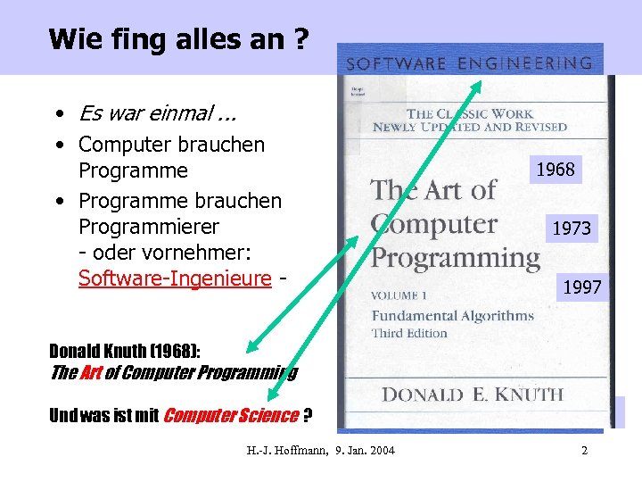 Wie fing alles an ? • Es war einmal. . . • Computer brauchen
