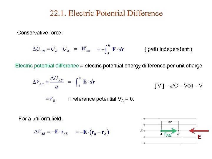 22 Electric Potential 1 2 3 4 Electric