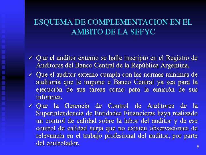 ESQUEMA DE COMPLEMENTACION EN EL AMBITO DE LA SEFYC ü ü ü Que el