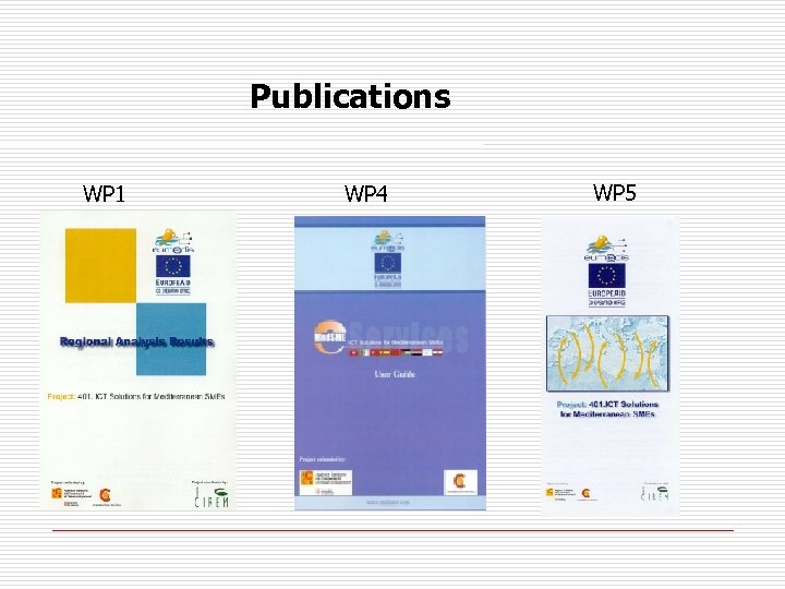 Publications WP 1 WP 4 WP 5 