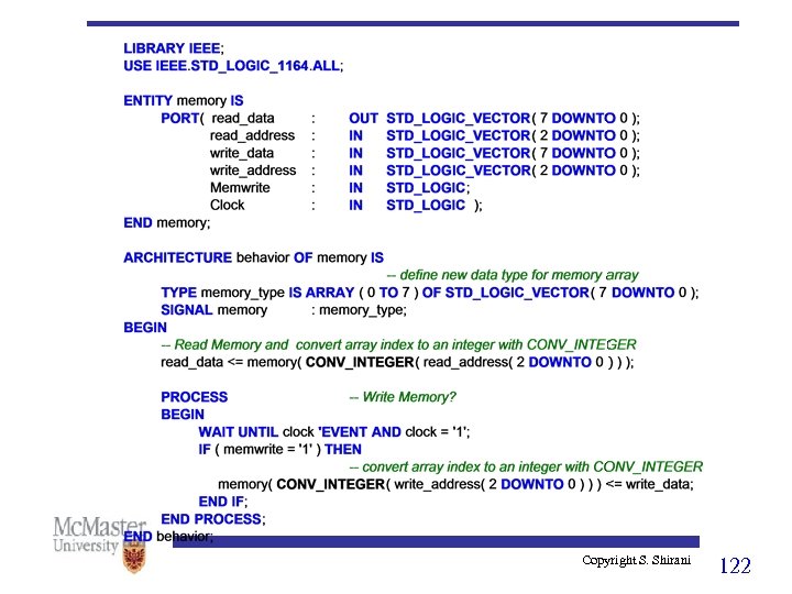 Copyright S. Shirani 122 