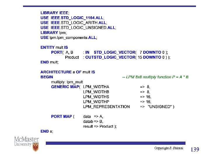 Copyright S. Shirani 139 