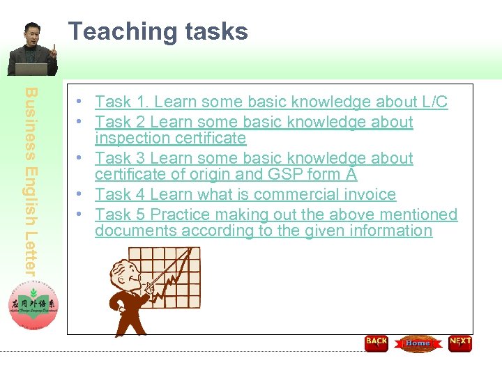 Teaching tasks Business English Letter • Task 1. Learn some basic knowledge about L/C