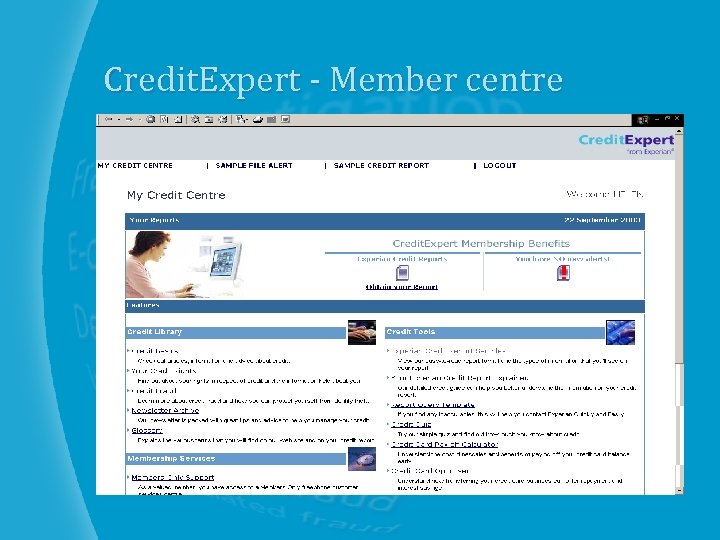 Credit. Expert - Member centre 