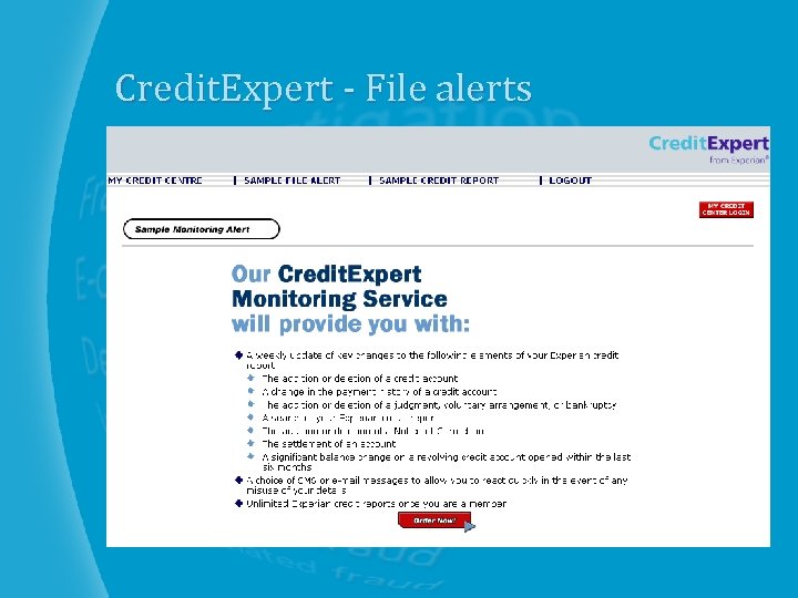 Credit. Expert - File alerts 