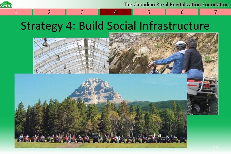 1 2 3 4 The Canadian Rural Revitalization Foundation 5 6 7 Strategy 4:
