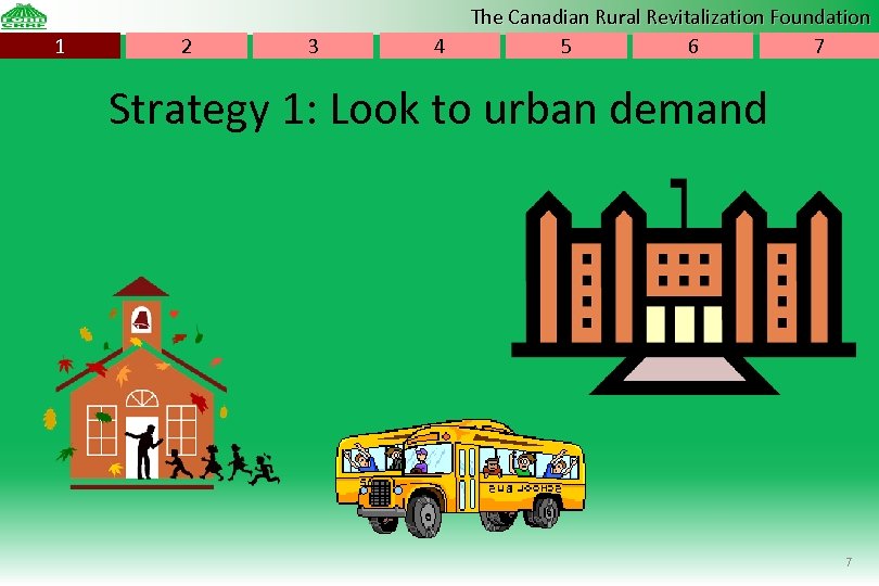 1 2 3 4 The Canadian Rural Revitalization Foundation 5 6 7 Strategy 1: