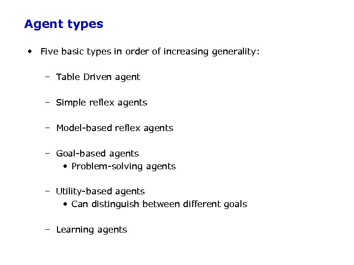 Chapter 2 Intelligent Agent Agents An