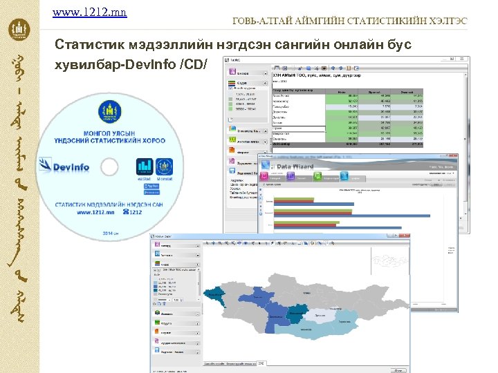 www. 1212. mn Статистик мэдээллийн нэгдсэн сангийн онлайн бус хувилбар-Dev. Info /CD/ 