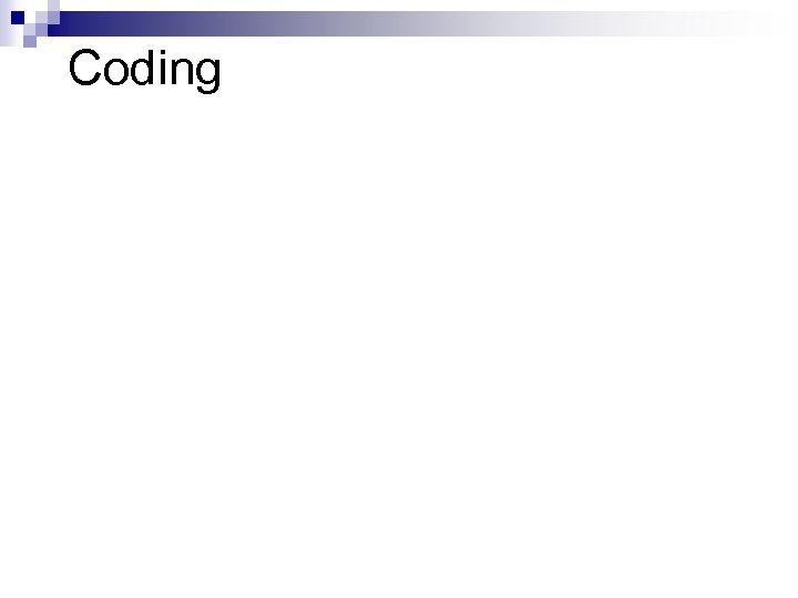 Coding 