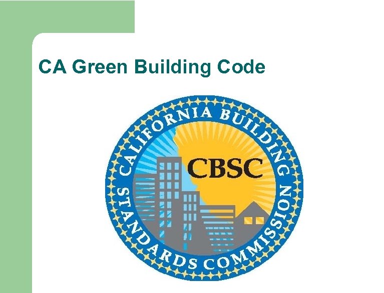 CA Green Building Code 