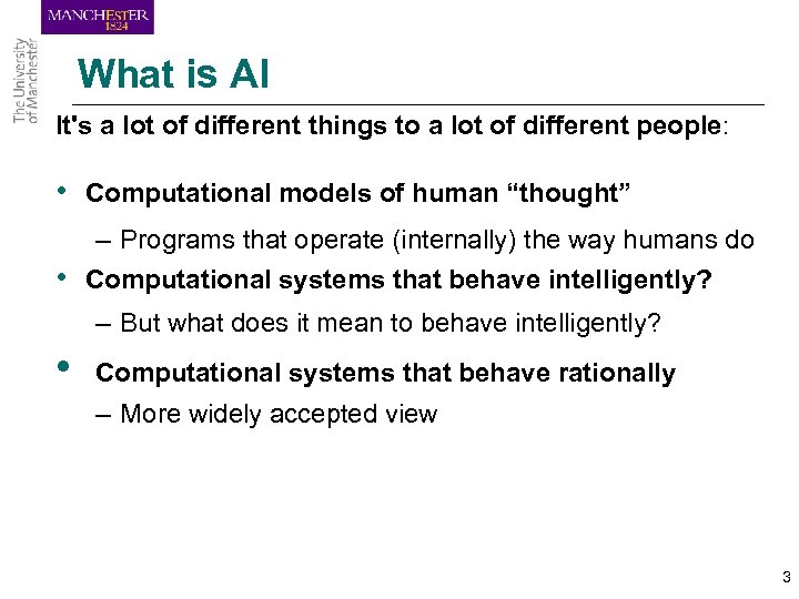 What is AI It's a lot of different things to a lot of different