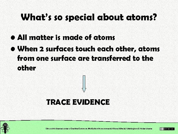 What’s so special about atoms? • All matter is made of atoms • When