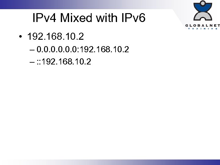 IPv 4 Mixed with IPv 6 • 192. 168. 10. 2 – 0. 0: