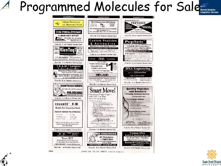 Programmed Molecules for Sale 