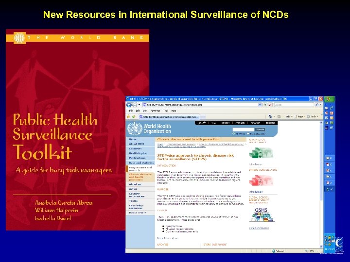 New Resources in International Surveillance of NCDs 