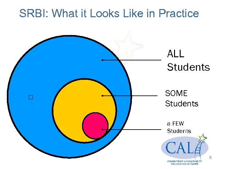 SRBI: What it Looks Like in Practice ALL Students SOME Students a FEW Students