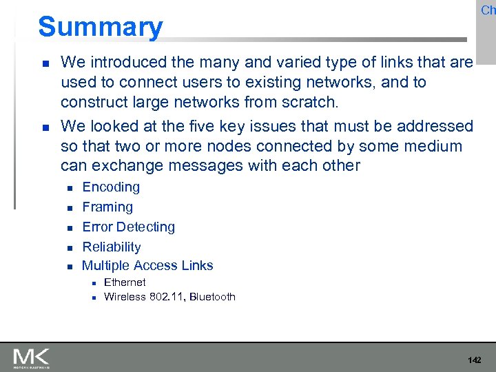 Ch Summary We introduced the many and varied type of links that are used