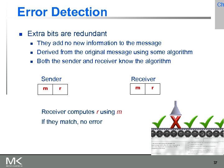 Ch Error Detection Extra bits are redundant They add no new information to the