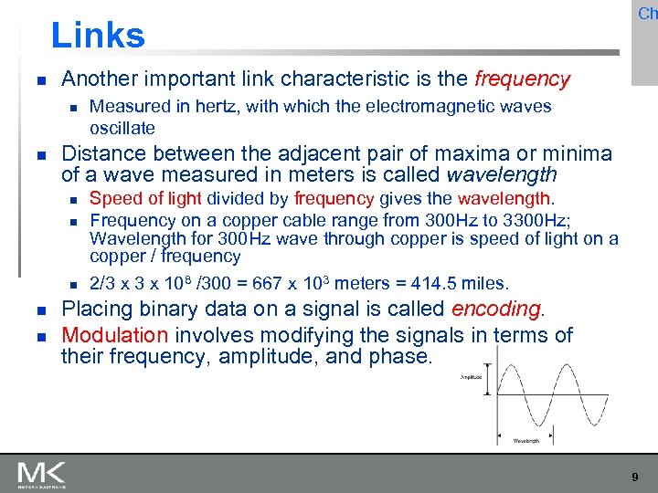 Links Another important link characteristic is the frequency Measured in hertz, with which the