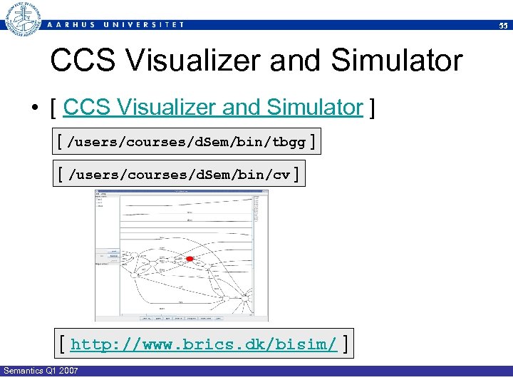 55 CCS Visualizer and Simulator • [ CCS Visualizer and Simulator ] [ /users/courses/d.