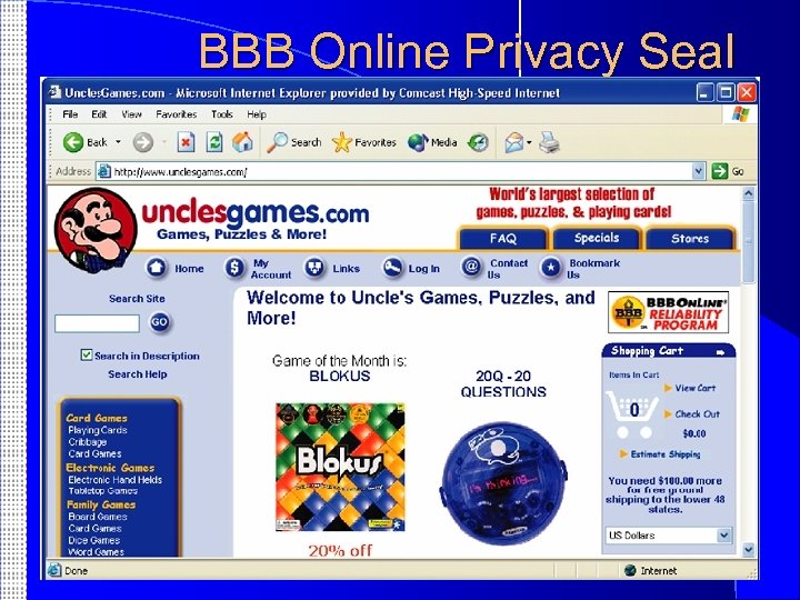 BBB Online Privacy Seal 