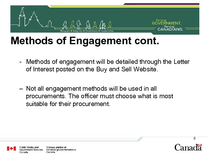Methods of Engagement cont. - Methods of engagement will be detailed through the Letter