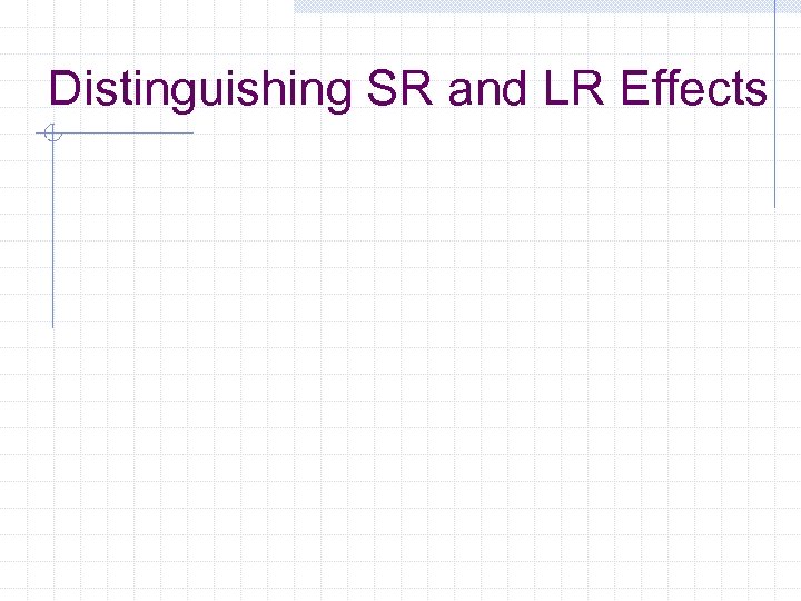 Distinguishing SR and LR Effects 