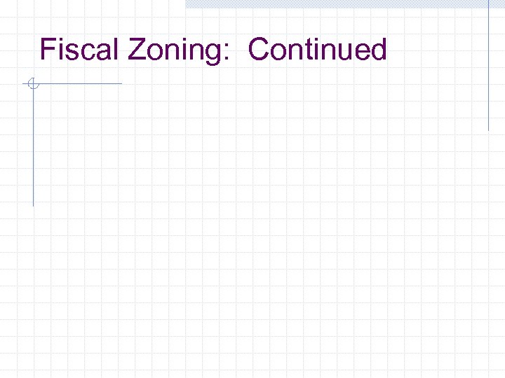 Fiscal Zoning: Continued 