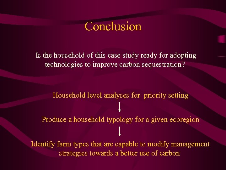 Conclusion Is the household of this case study ready for adopting technologies to improve