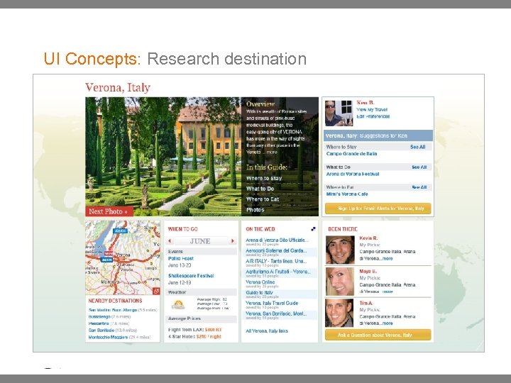 UI Concepts: Research destination | Ethnographic Research: : May 2007 Yahoo! Inc. . Confidential