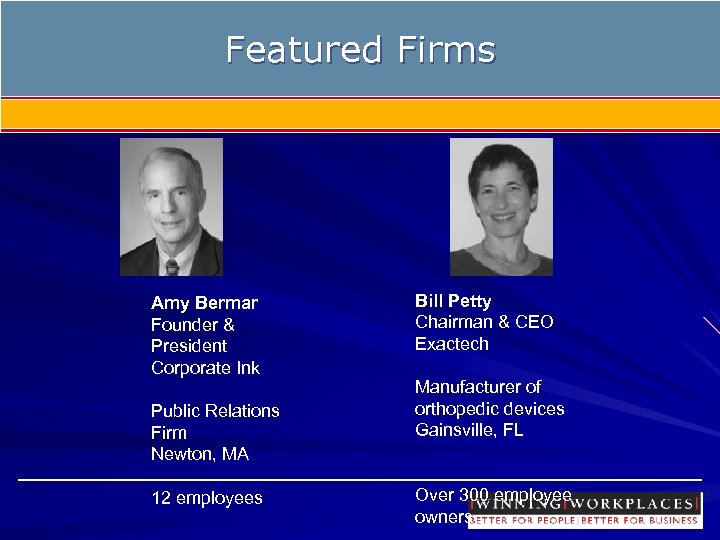 Featured Firms Amy Bermar Founder & President Corporate Ink Public Relations Firm Newton, MA