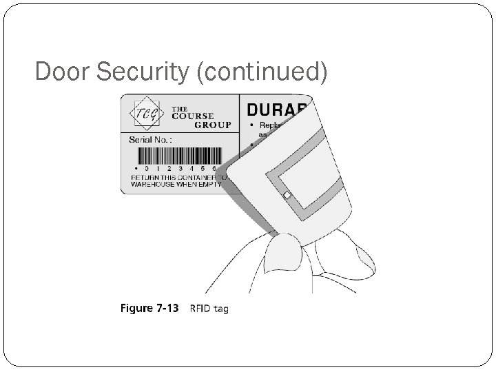 Door Security (continued) 