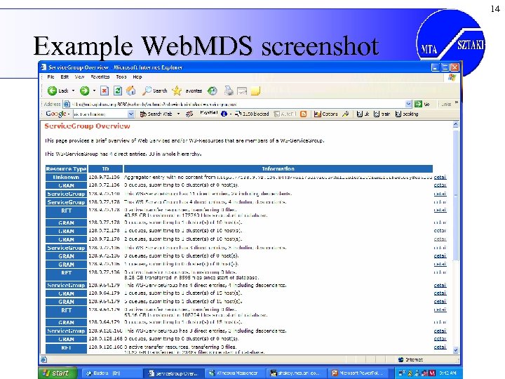 14 Example Web. MDS screenshot 