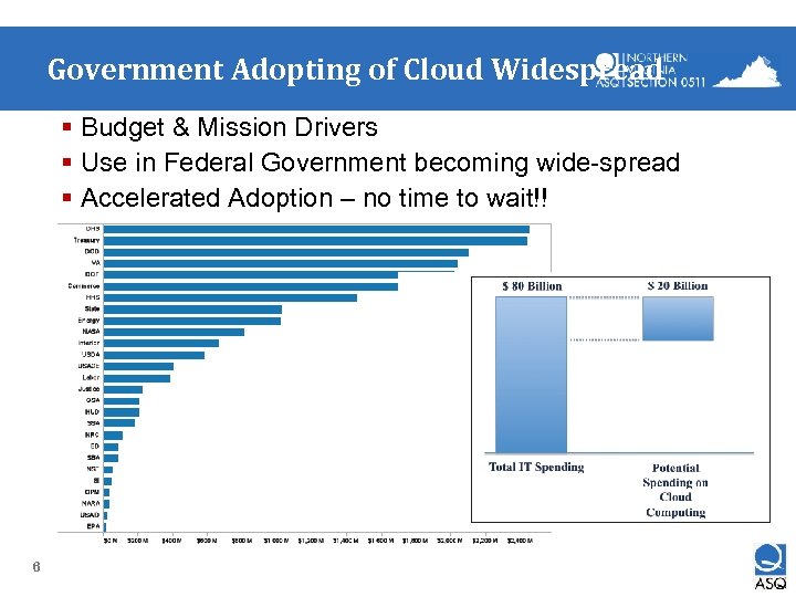 Government Adopting of Cloud Widespread § Budget & Mission Drivers § Use in Federal