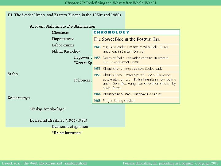 Chapter 27: Redefining the West After World War II III. The Soviet Union and