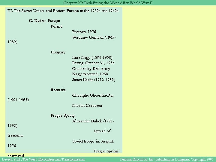 Chapter 27: Redefining the West After World War II III. The Soviet Union and