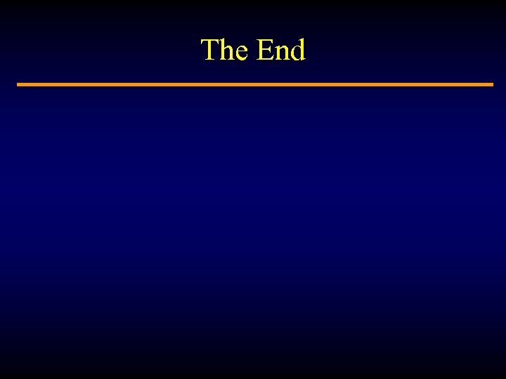 The End 