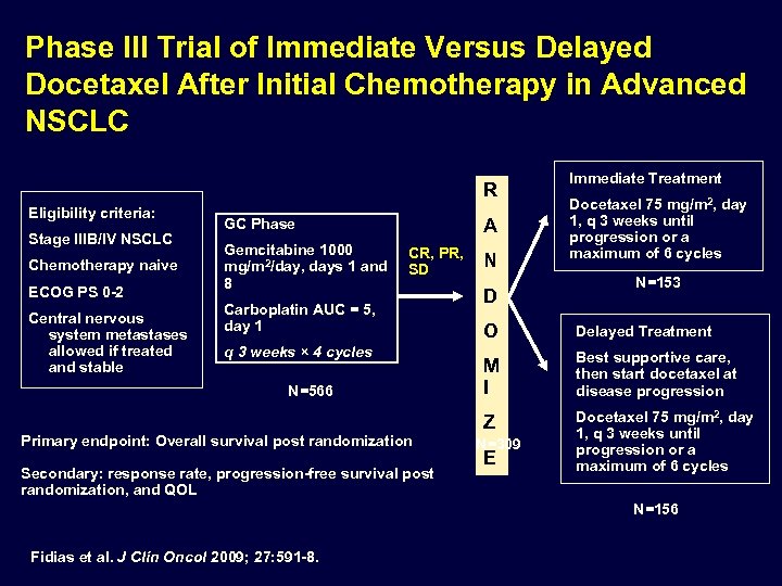Phase III Trial of Immediate Versus Delayed Docetaxel After Initial Chemotherapy in Advanced NSCLC