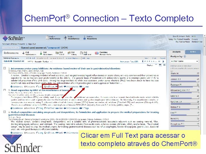 Chem. Port® Connection – Texto Completo Clicar em Full Text para acessar o texto