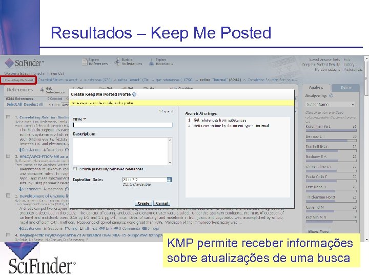 Resultados – Keep Me Posted KMP permite receber informações sobre atualizações de uma busca