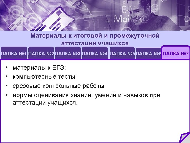 Материалы к итоговой и промежуточной аттестации учащихся ПАПКА № 1 ПАПКА № 2 ПАПКА