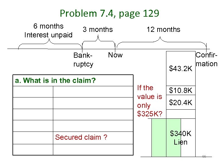 Problem 7. 4, page 129 6 months Interest unpaid 3 months Bankruptcy a. What