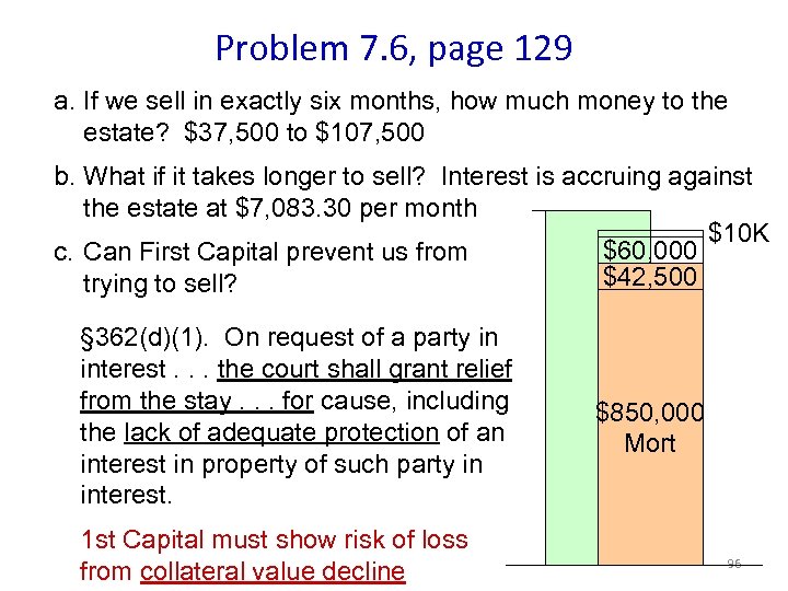 Problem 7. 6, page 129 a. If we sell in exactly six months, how