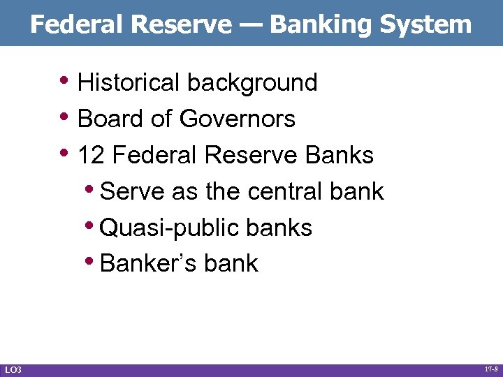 Federal Reserve — Banking System • Historical background • Board of Governors • 12