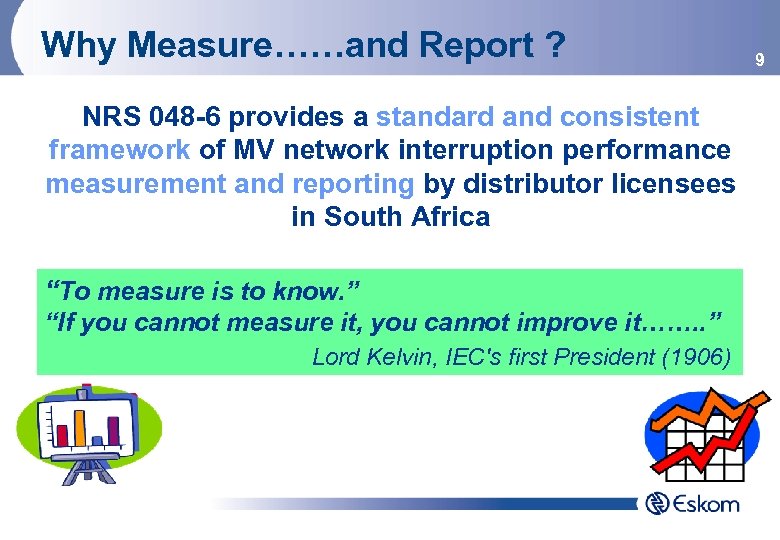 Why Measure……and Report ? NRS 048 -6 provides a standard and consistent framework of