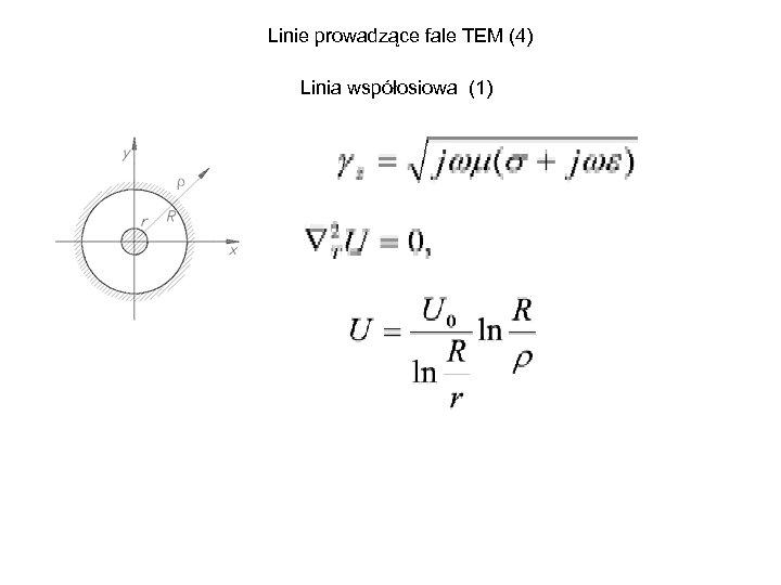 Linie prowadzące fale TEM (4) Linia współosiowa (1) 
