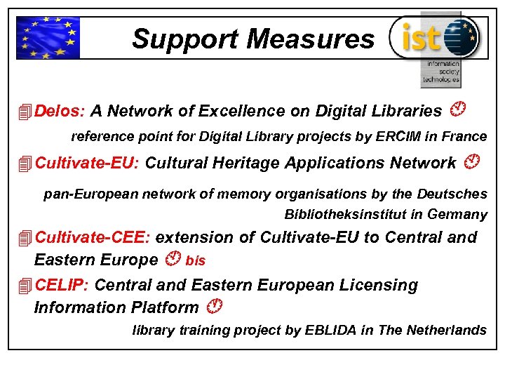 Support Measures 4 Delos: A Network of Excellence on Digital Libraries reference point for