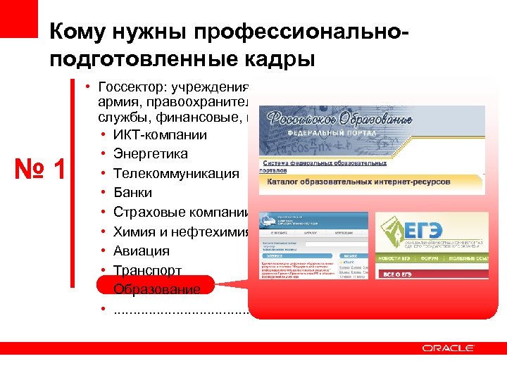 Кому нужны профессиональноподготовленные кадры № 1 • Госсектор: учреждения и институты – госуправление, армия,